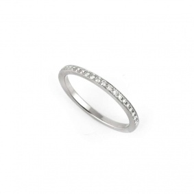 18k White Gold Round Brilliant Cut Diamond Eternity Ring